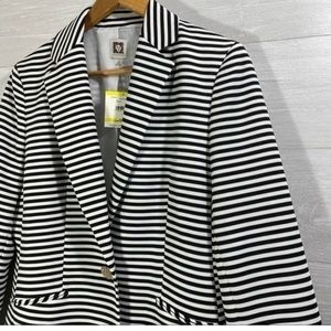 Anne Klein jacket/blazer size large color black & white new with tag size